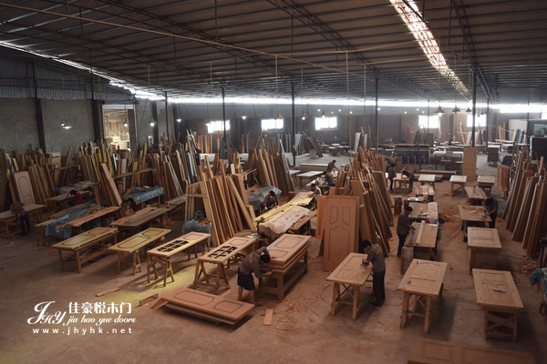 佳豪悦木门加工区域展示